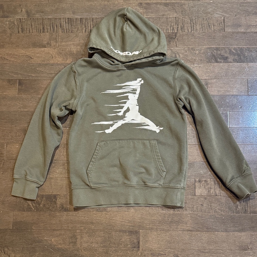 Jordan Olive Hoodie with Logo